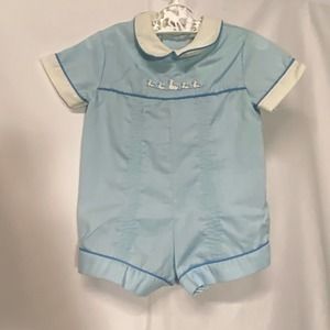 Toddle Tyke Blue Ducks Vintage One Piece Jumper Boys USA Made